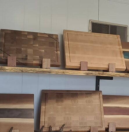 Handmade hardwood cutting boards and charcuterie boards