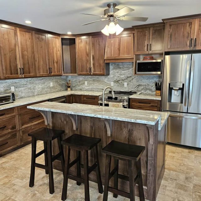 Kitchen built with mortise and tenon construction