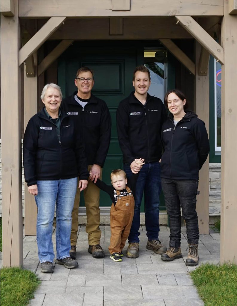 The family behind Solid Edge Wood Products outside the Brownsville shop